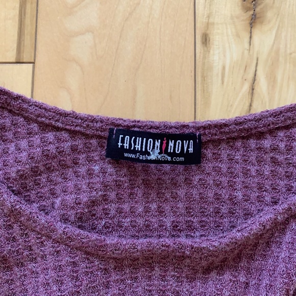 Fashion Nova Waffle-Knit Top - Picture 2 of 5
